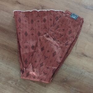 Ranch Dressn Women's Steer Skull Print Super Flares